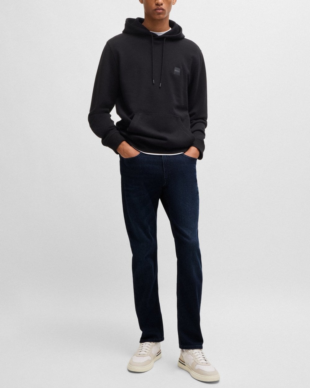 BOSS Orange BOSS Orange DELAWARE BO Mens Slim Fit Comfort-Stretch Dark Blue Jeans NOS