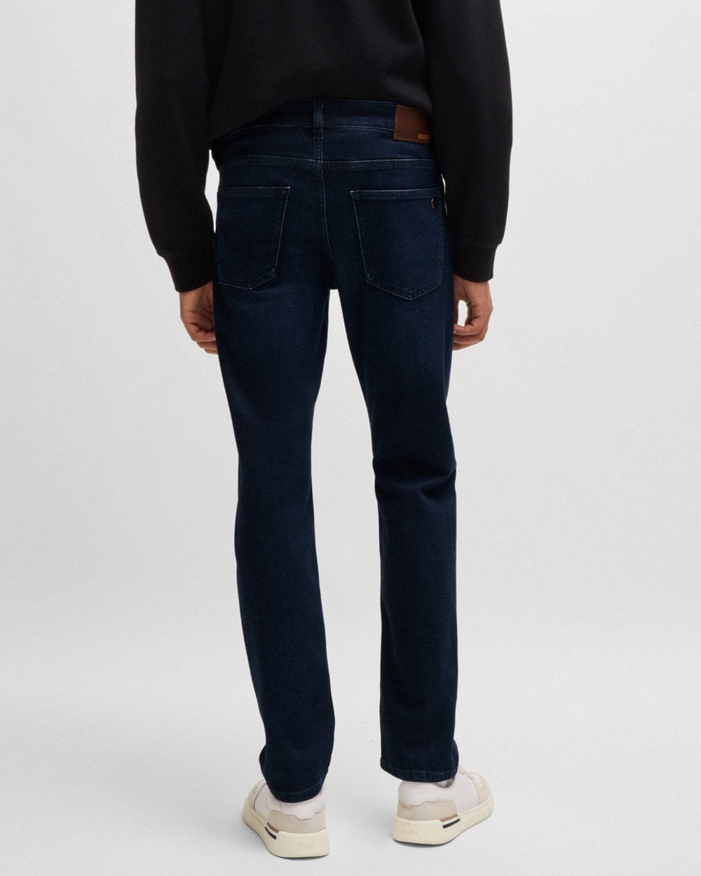 BOSS Orange BOSS Orange DELAWARE BO Mens Slim Fit Comfort-Stretch Dark Blue Jeans NOS