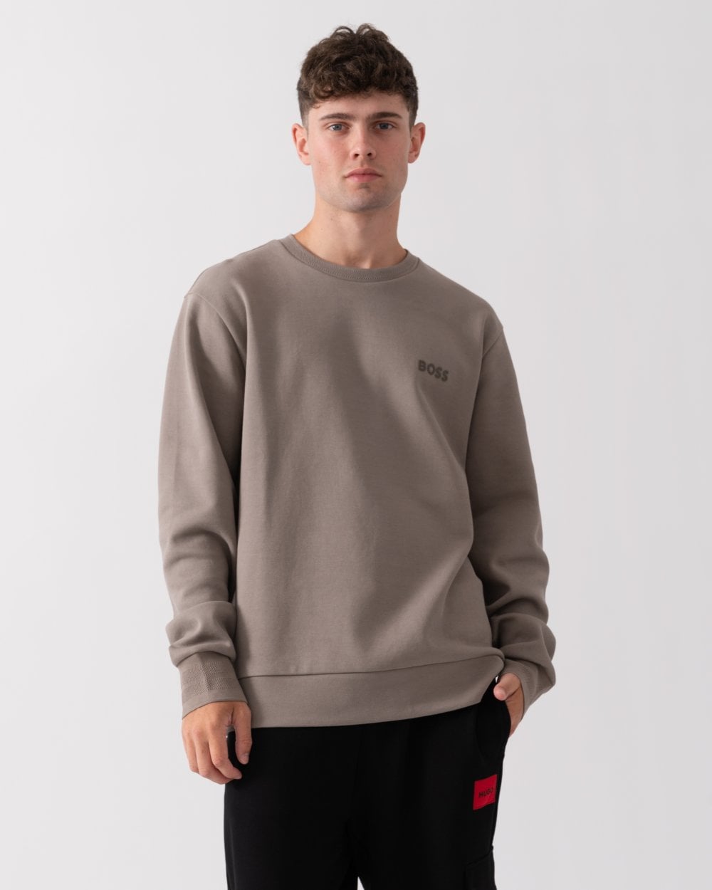 BOSS Green Salbo Mirror Mens Sweatshirt - Light/Pastel Green 334