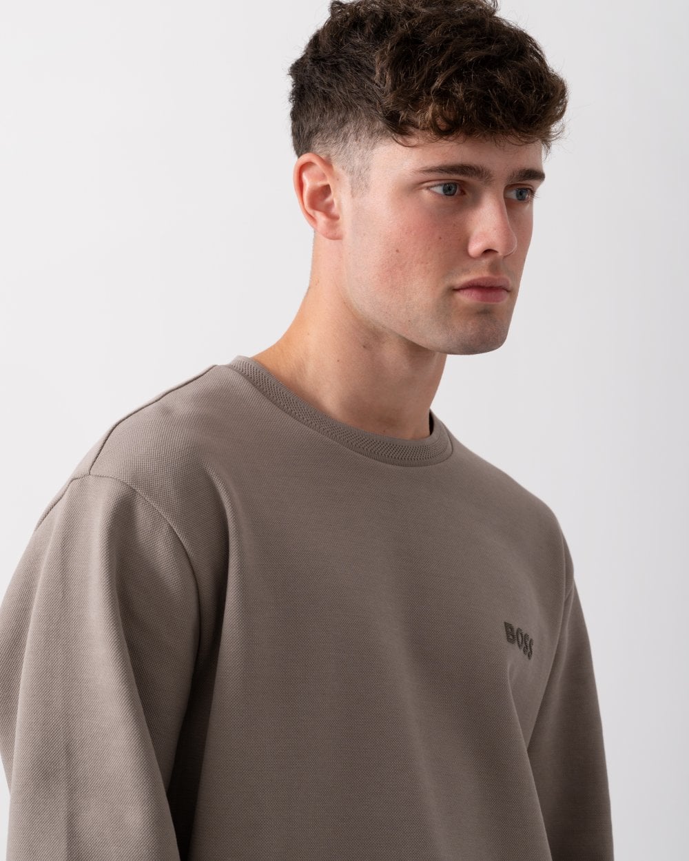 BOSS Green Salbo Mirror Mens Sweatshirt - Light/Pastel Green 334