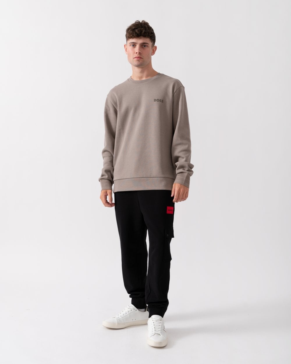 BOSS Green Salbo Mirror Mens Sweatshirt - Light/Pastel Green 334