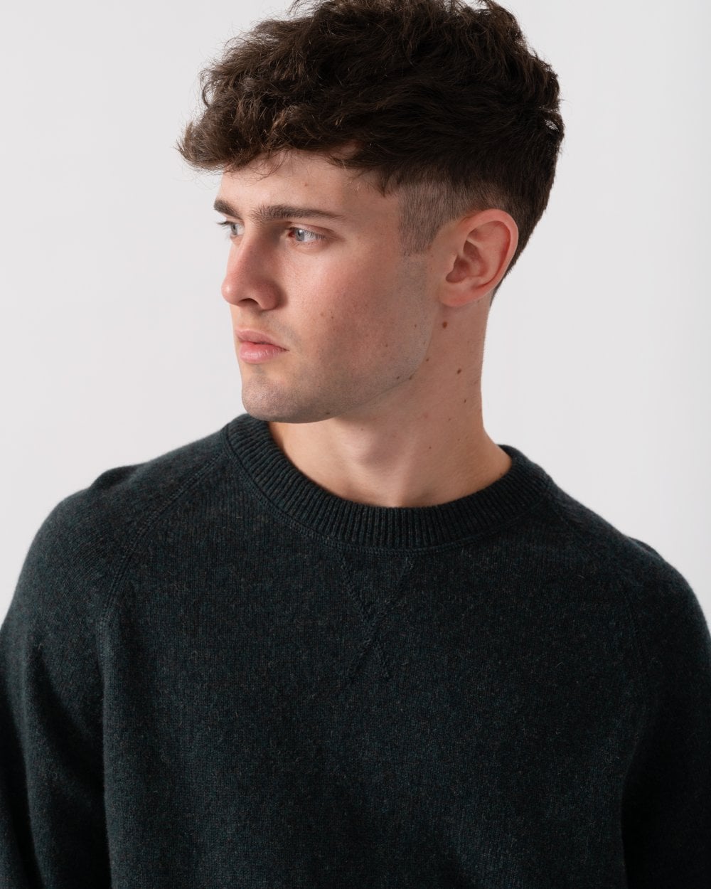 PS Paul Smith Mens Merino Wool Raglan Jumper - 39 Green