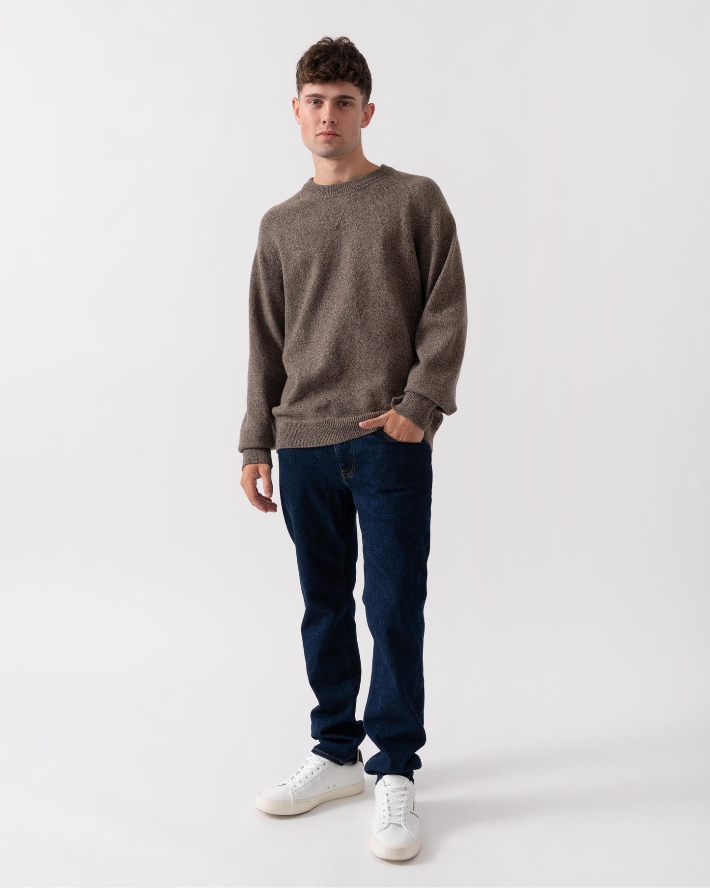 PS Paul Smith Mens Merino Wool Raglan Jumper - 64 Grey