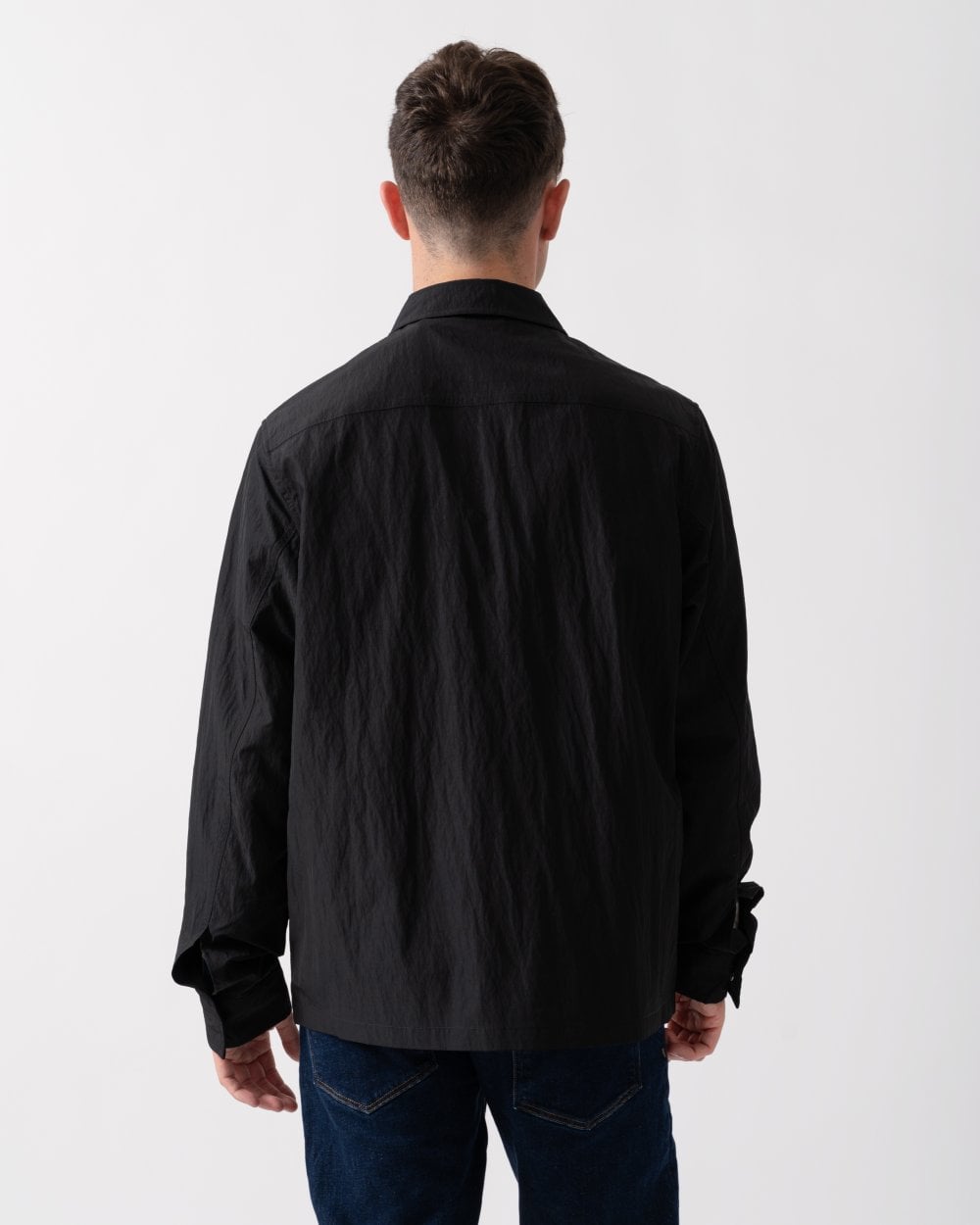 Fred Perry Mens Zip Overshirt - Black 236