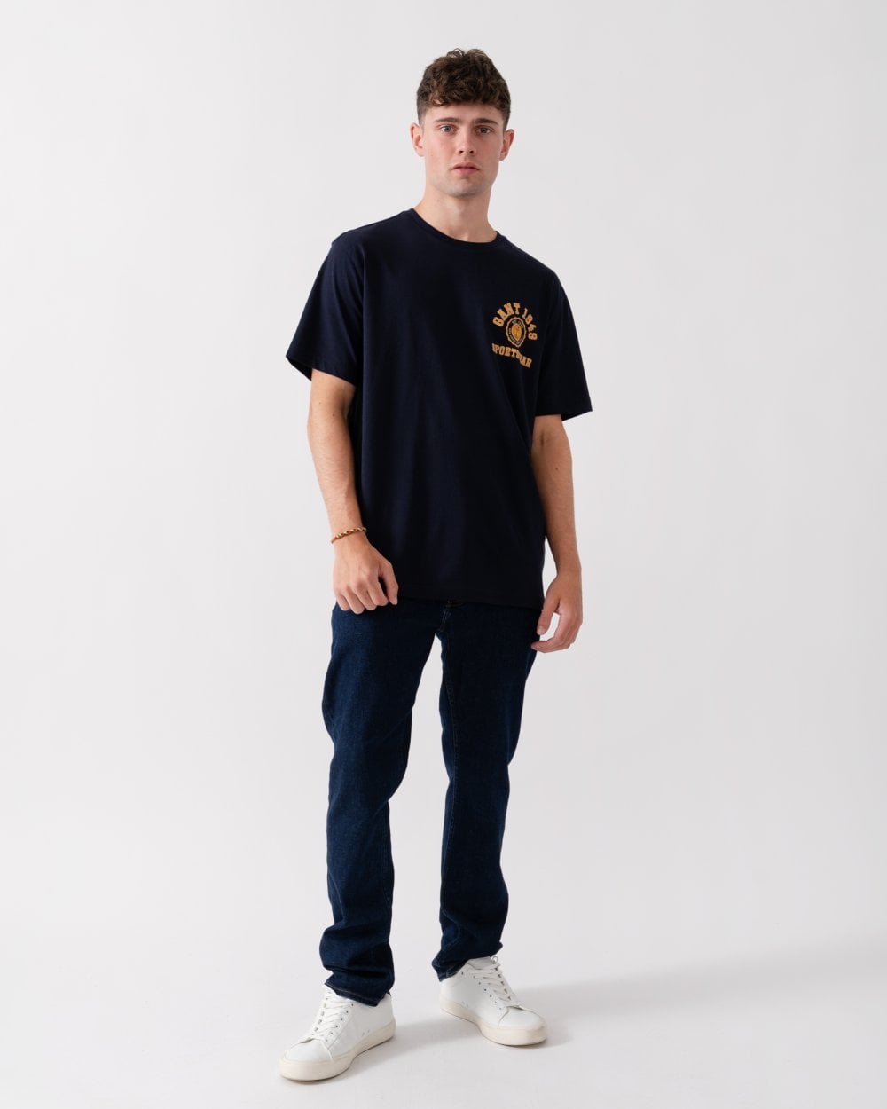 GANT Mens Crest Graphic T-Shirt - 433 Evening Blue