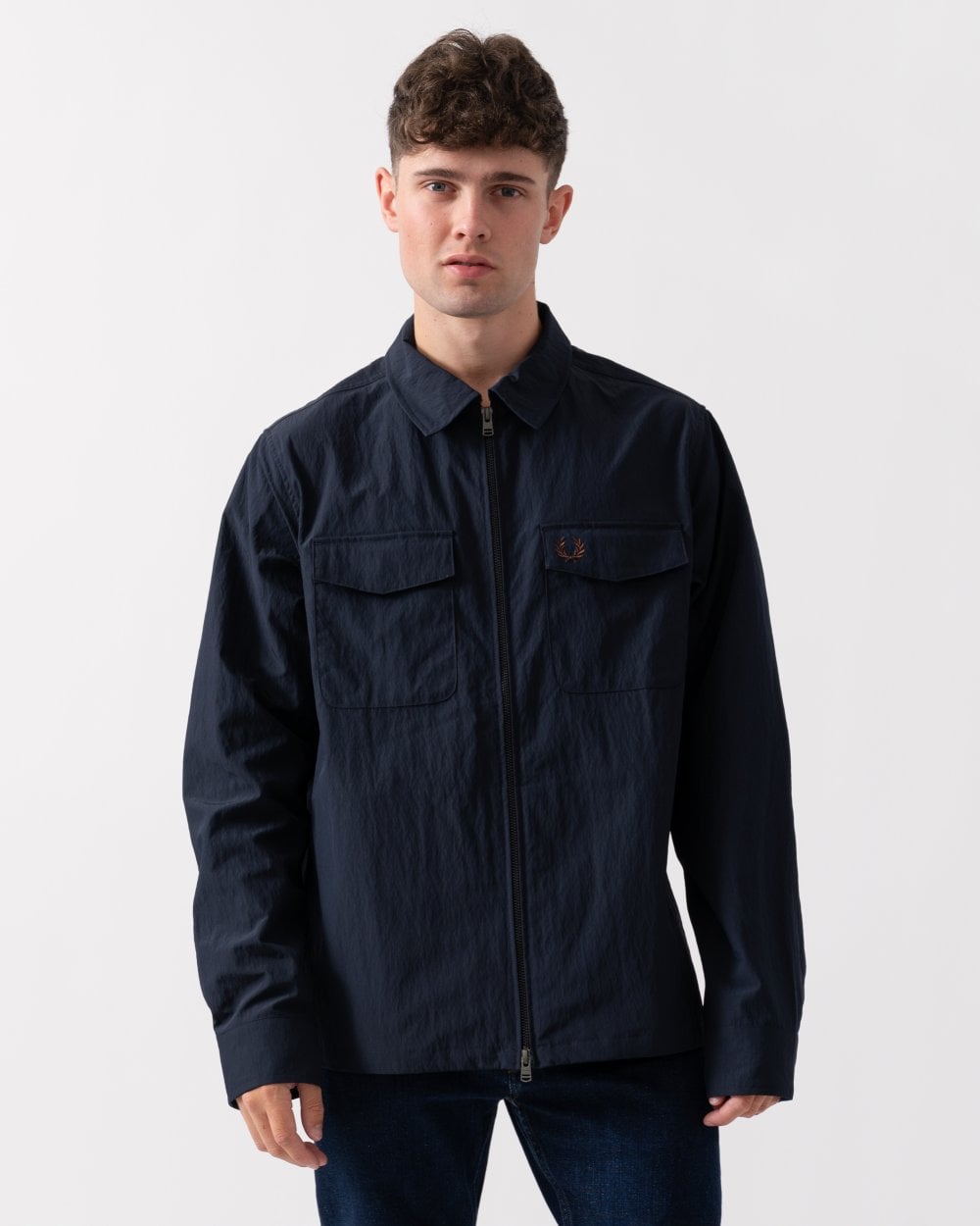 Fred Perry Mens Zip Overshirt