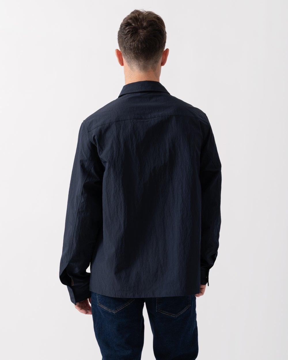 Fred Perry Mens Zip Overshirt - Navy 311