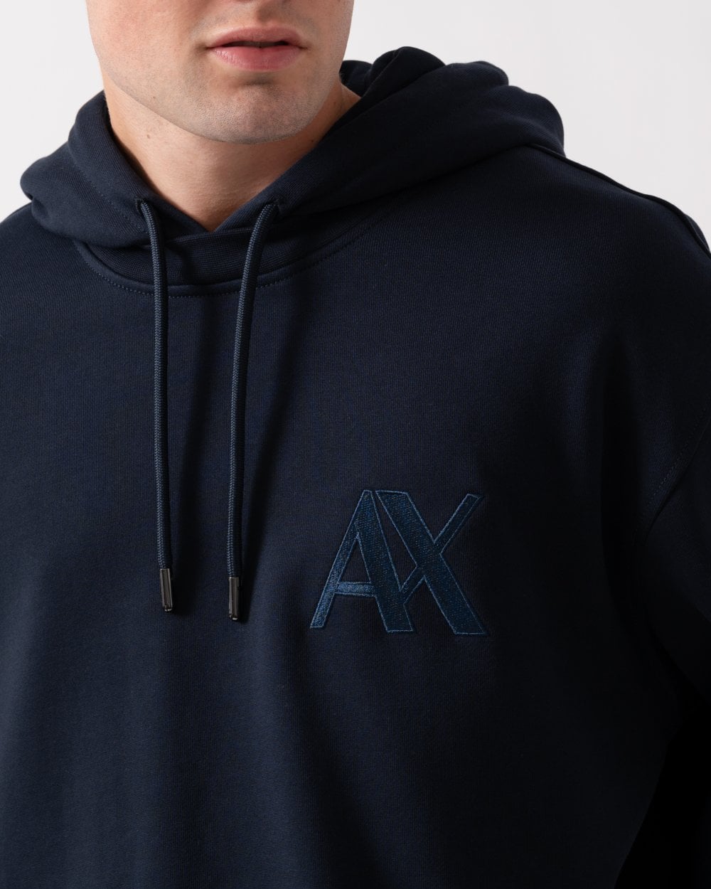 Armani Exchange Armani Exchange Mens Pullover Monogram Logo Hoodie