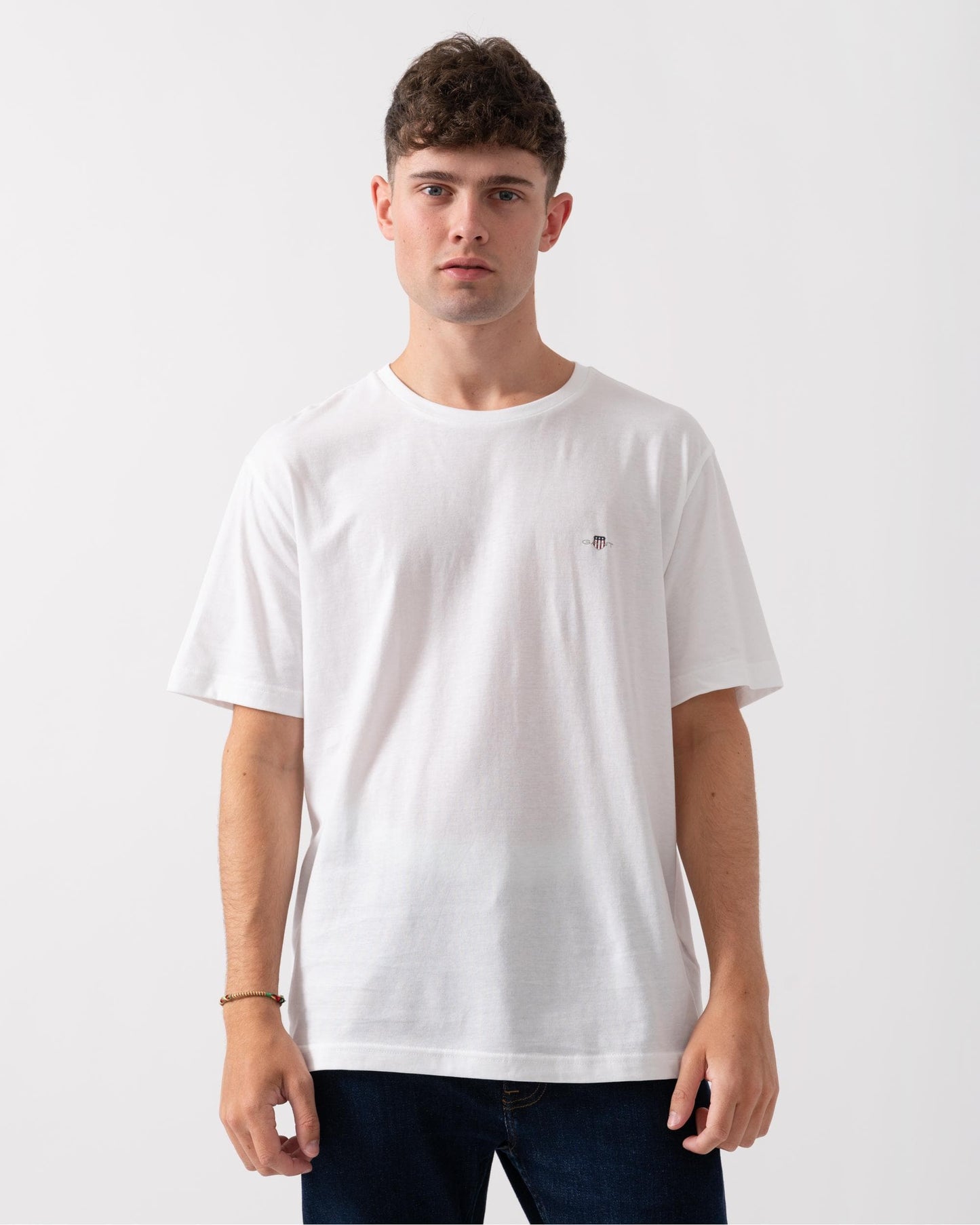 GANT Mens Printed Archive Shield T-Shirt - 110 White