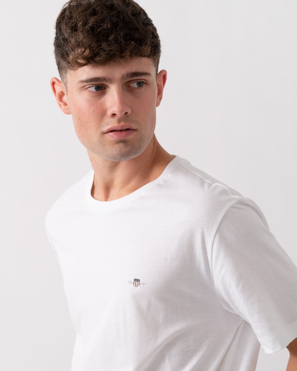 GANT Mens Printed Archive Shield T-Shirt - 110 White