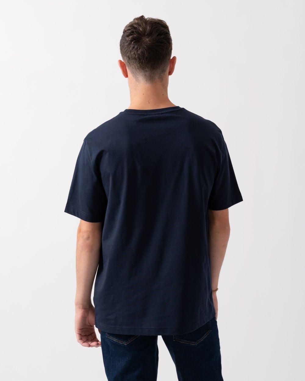 GANT Mens Printed Archive Shield T-Shirt - 433 Evening Blue