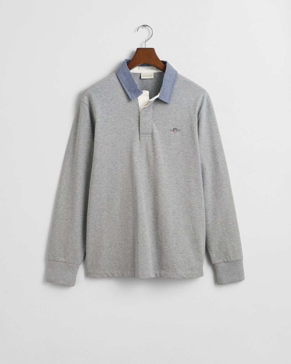 GANT Mens Regular Fit Chambray Heavy Rugger - 93 Grey Melange