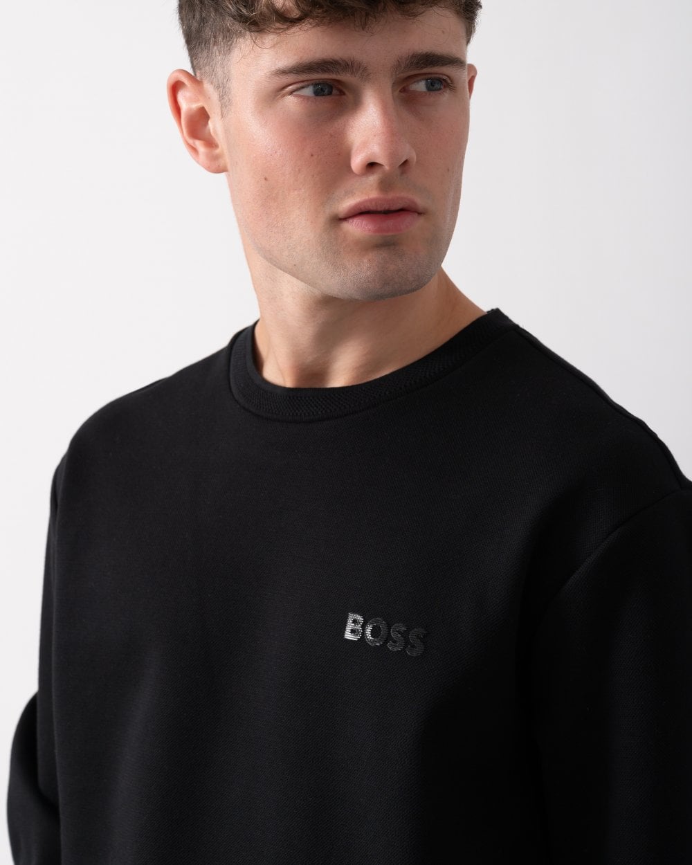 BOSS Green Salbo Mirror Mens Sweatshirt - Black 001