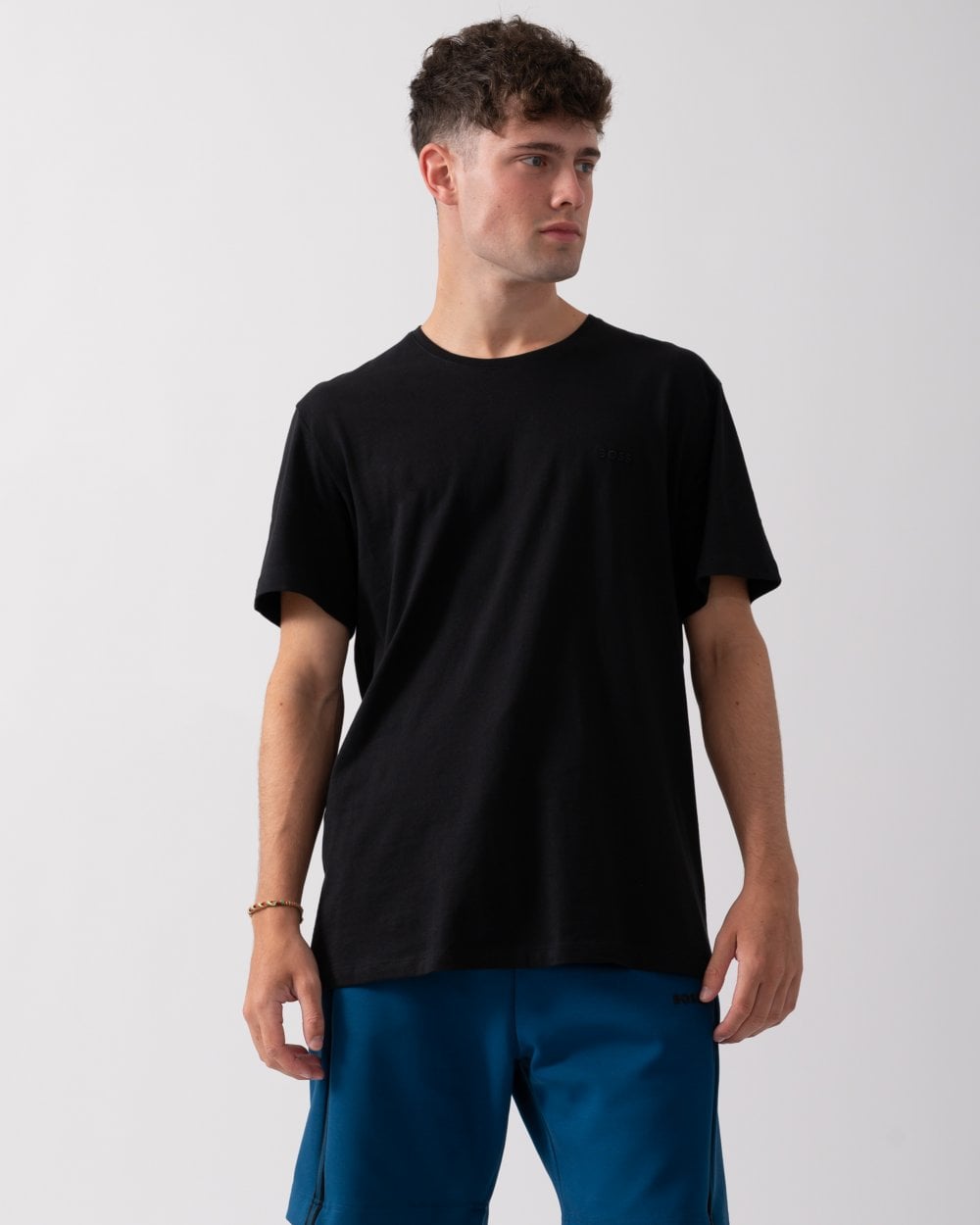 BOSS Orange Mens 2 Pack Comfort Loungewear T-Shirts - Black 001