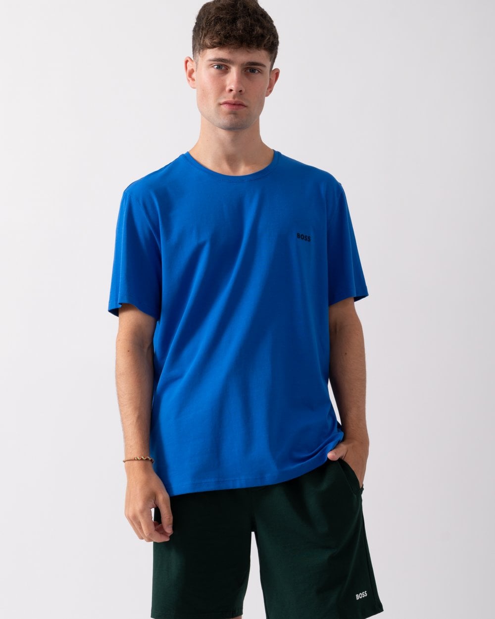 BOSS Orange Mix&Match Mens Stretch-Cotton Loungewear T-Shirt with Embroidered Logo