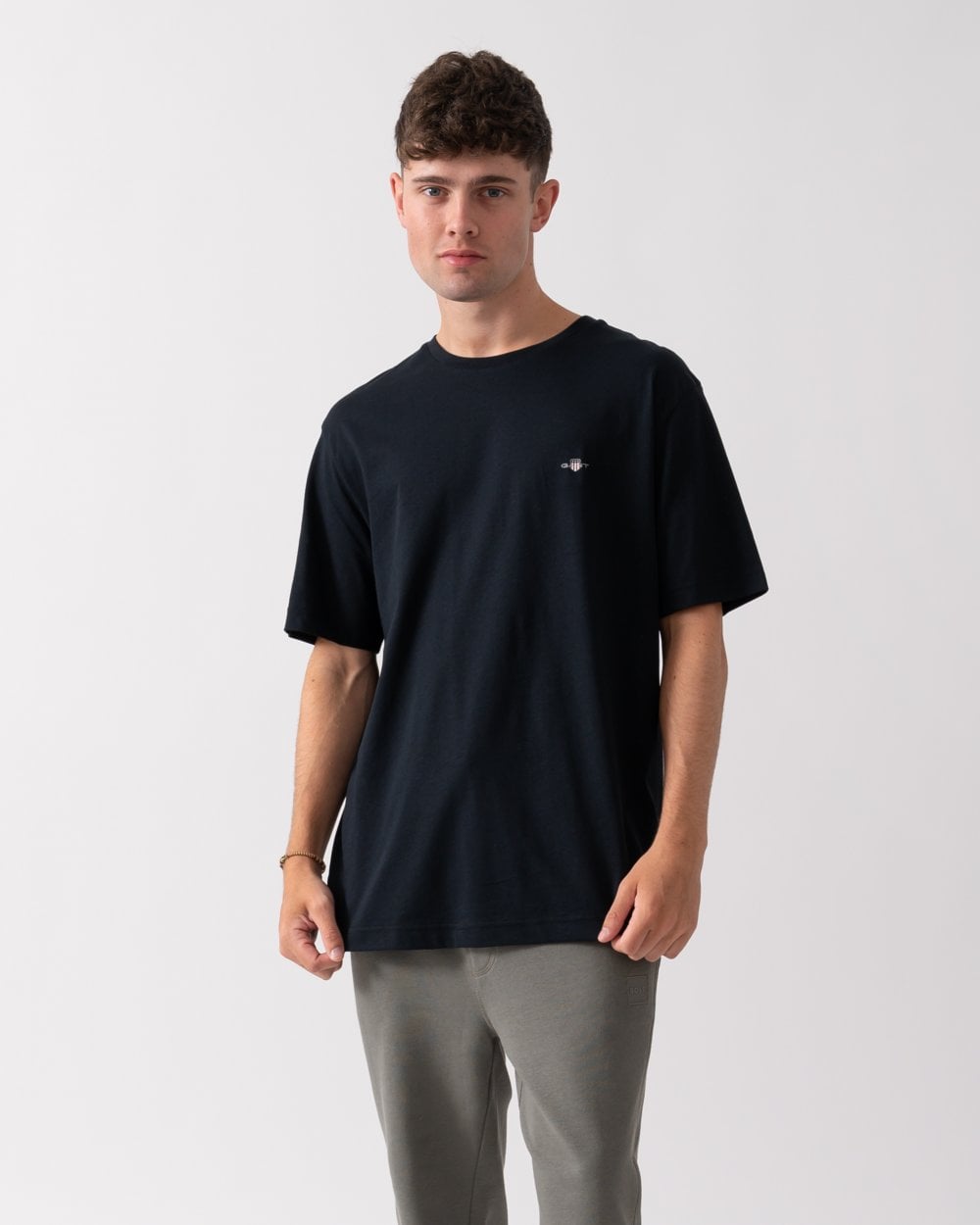 GANT Mens Printed Archive Shield T-Shirt - 5 Black