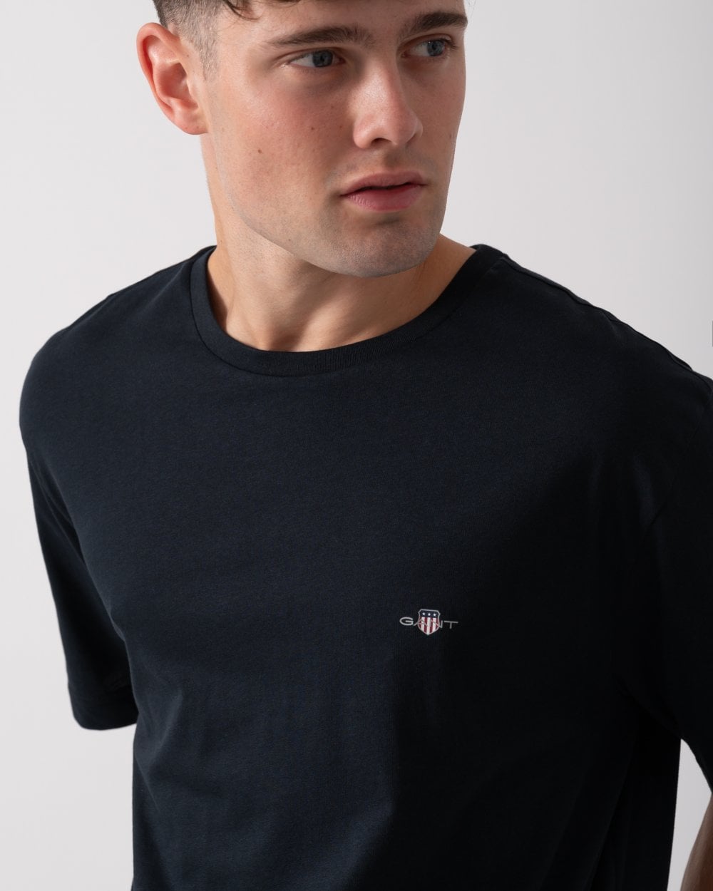 GANT Mens Printed Archive Shield T-Shirt - 5 Black