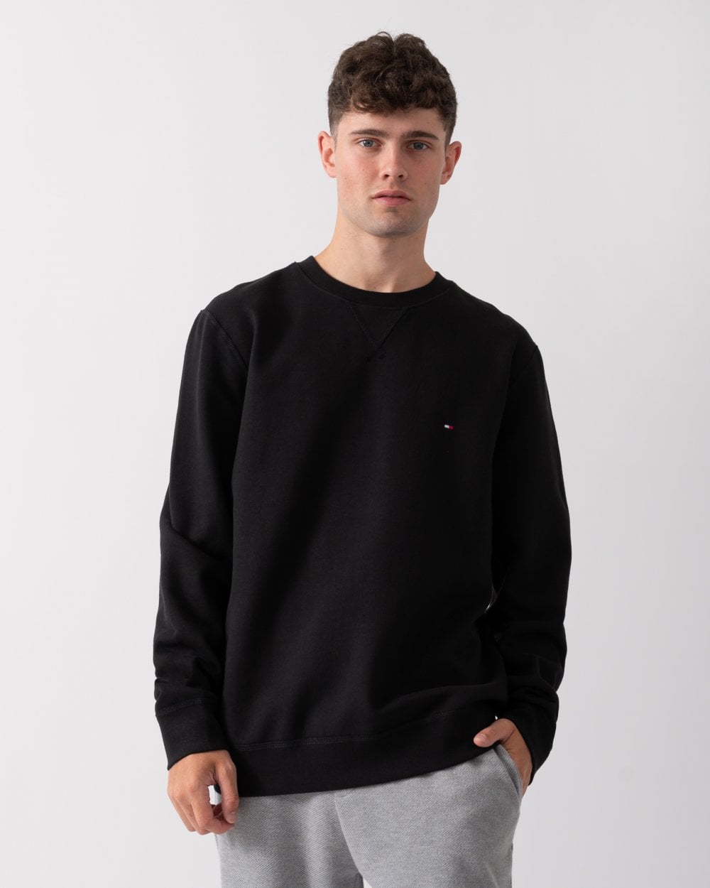 Tommy Hilfiger Essential Fleece Mens Sweatshirt - Black