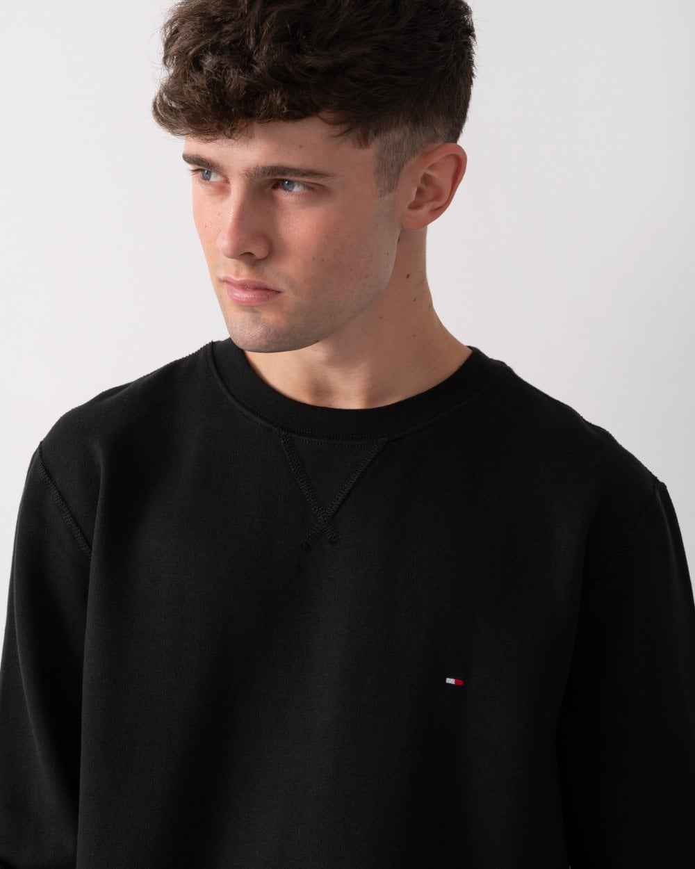 Tommy Hilfiger Essential Fleece Mens Sweatshirt - Black