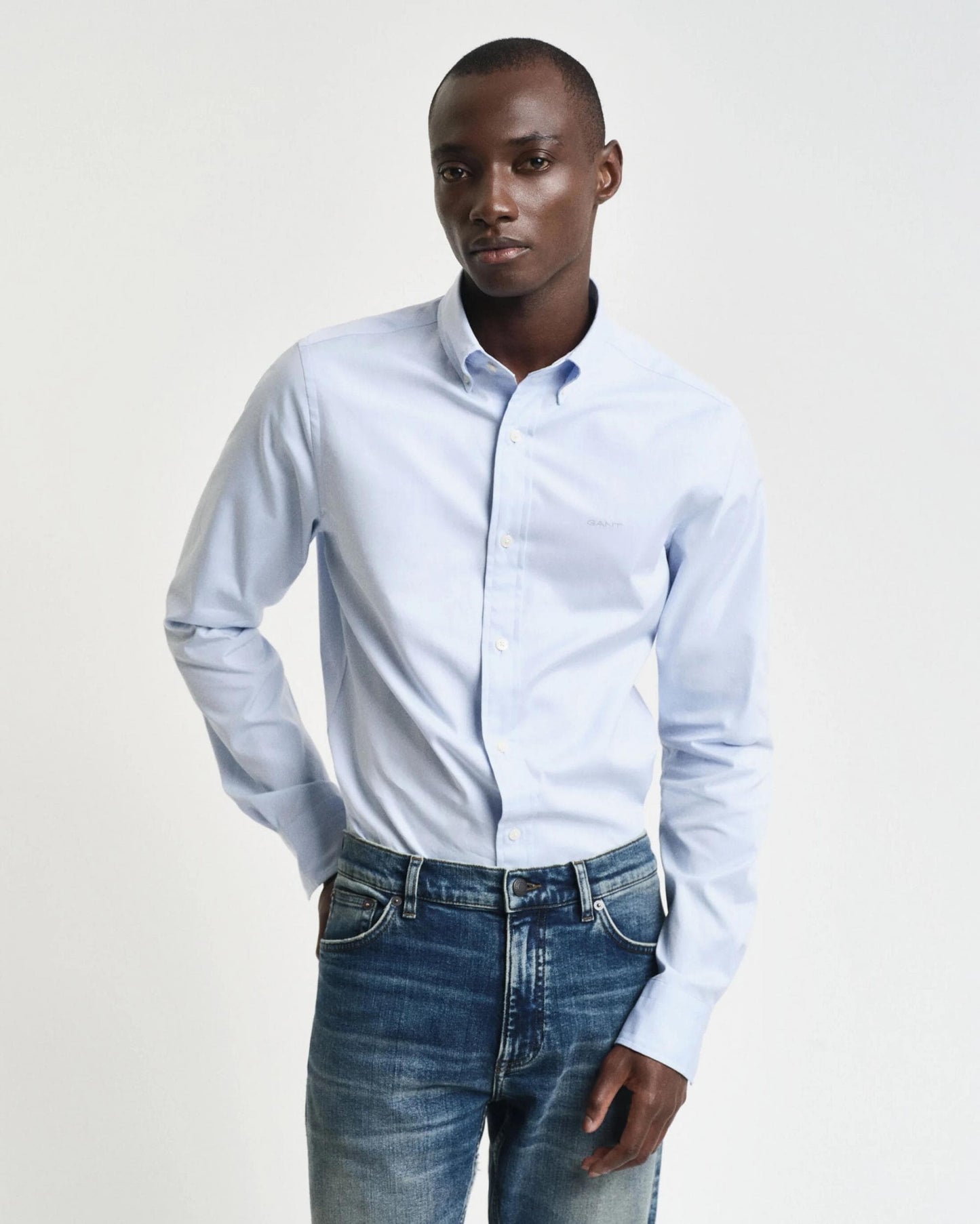 GANT Mens Slim Fit Long Sleeve Pinpoint Oxford Shirt