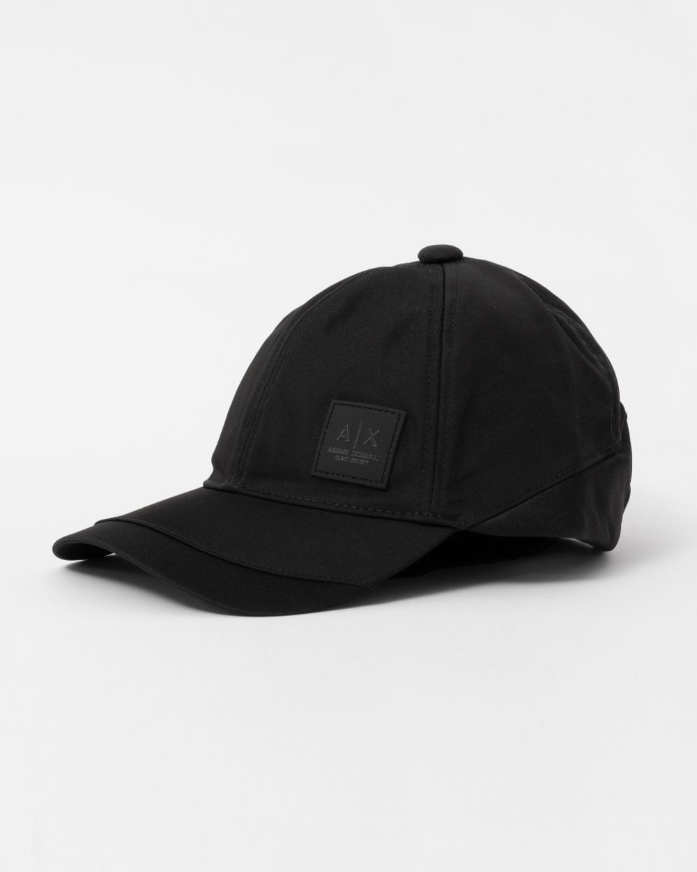 Armani Exchange Mens Black Edition Patch Logo Baseball Cap
