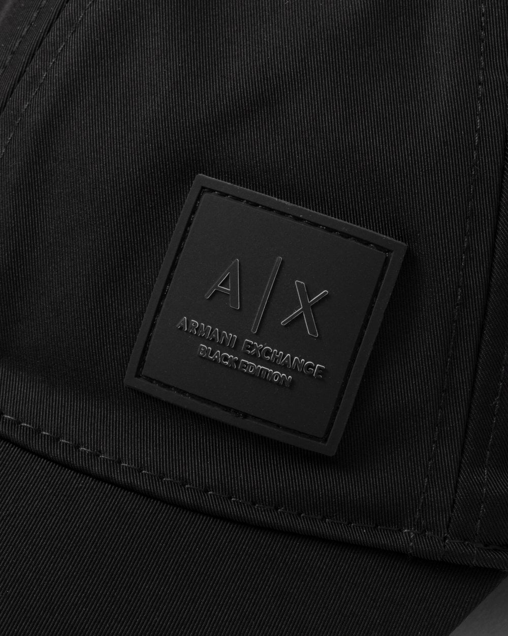 Armani Exchange Mens Black Edition Patch Logo Baseball Cap