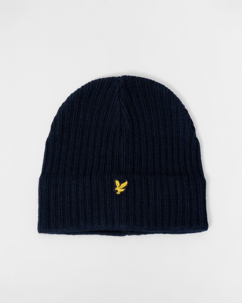 Lyle & Scott Knitted Ribbed Beanie - Z271 Dark Navy
