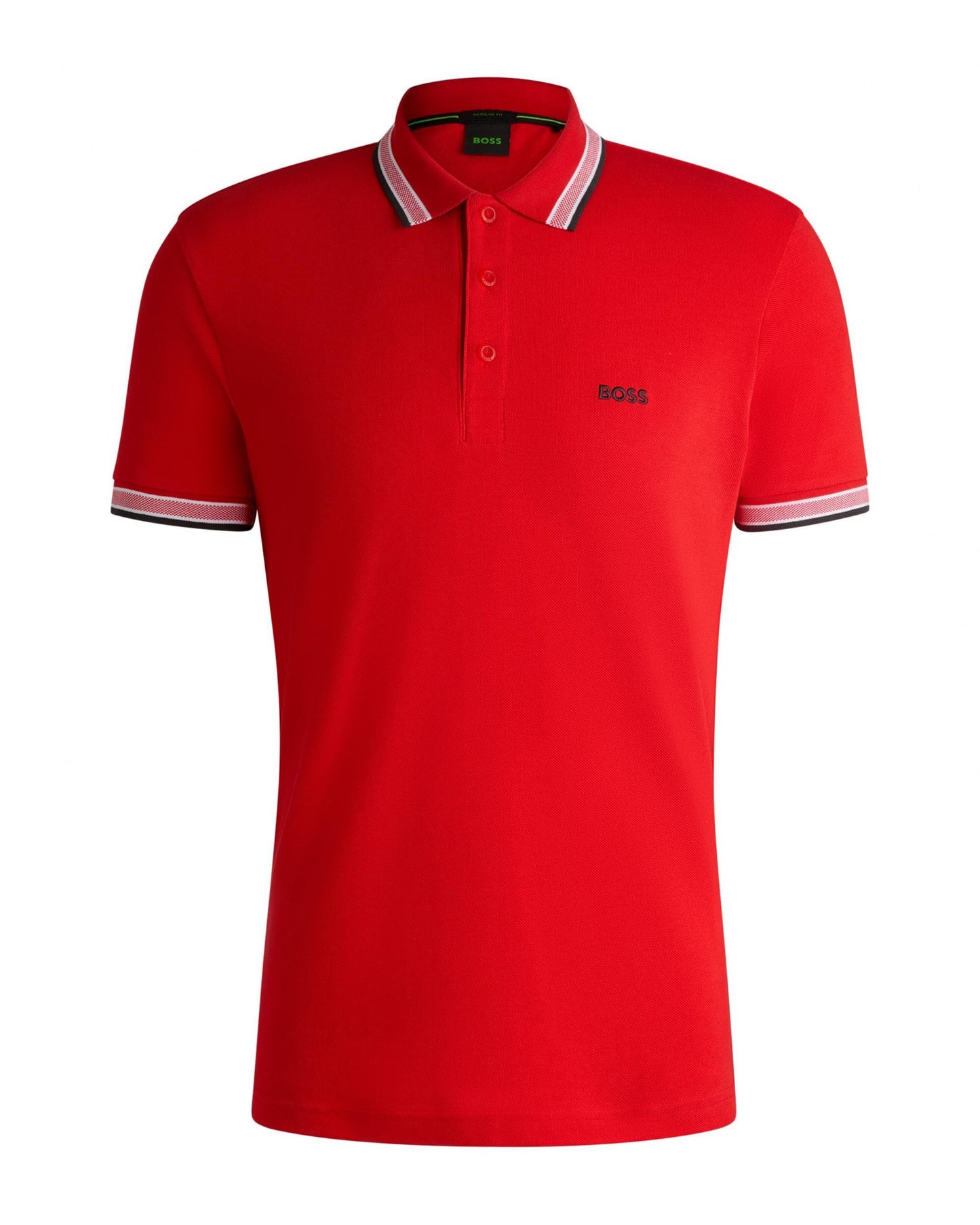 BOSS Green Paddy Mens Cotton-Piqué Polo Shirt with Contrast Logo