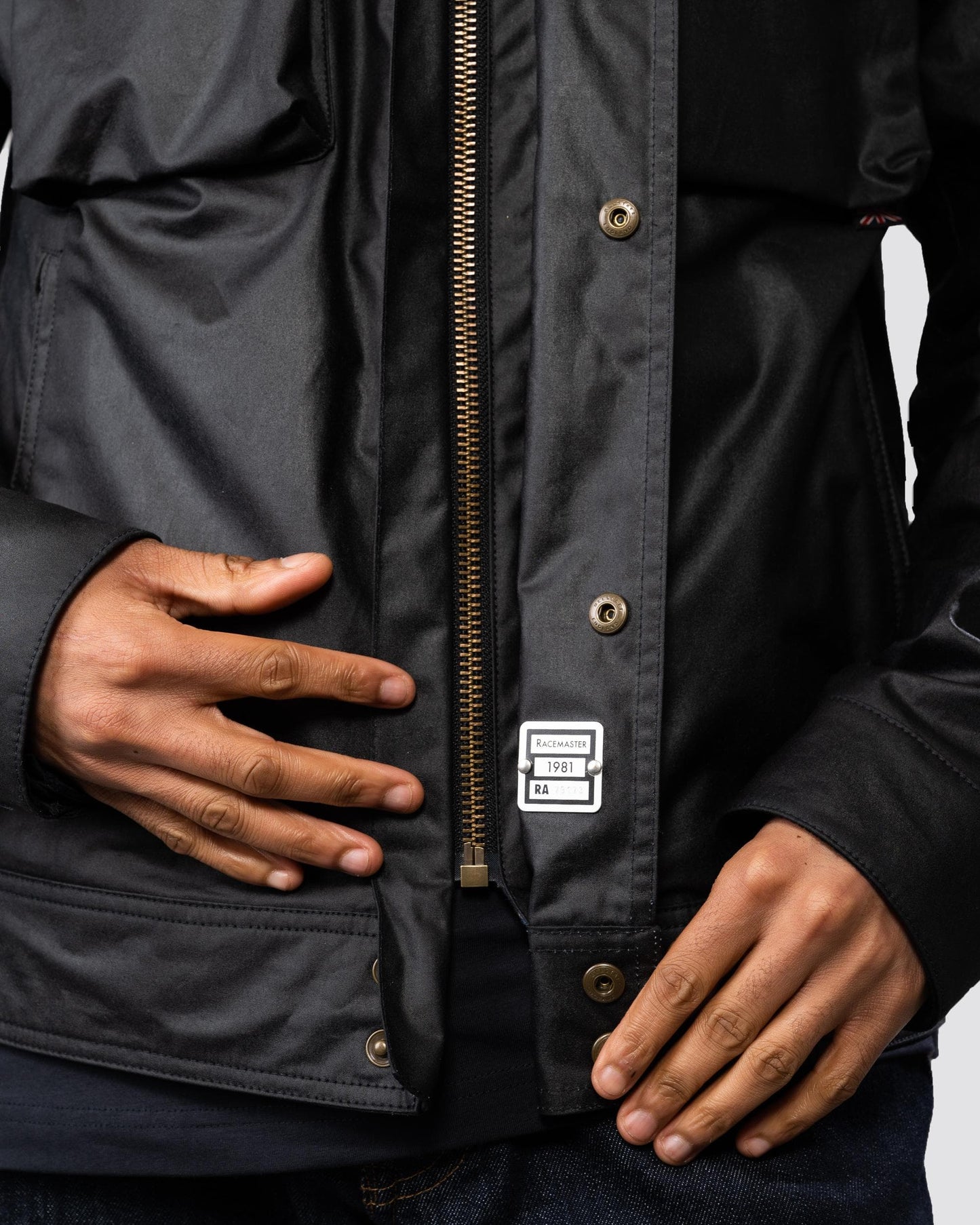 Belstaff Racemaster Mens Waxed Cotton Compact Field Jacket - Dark Navy