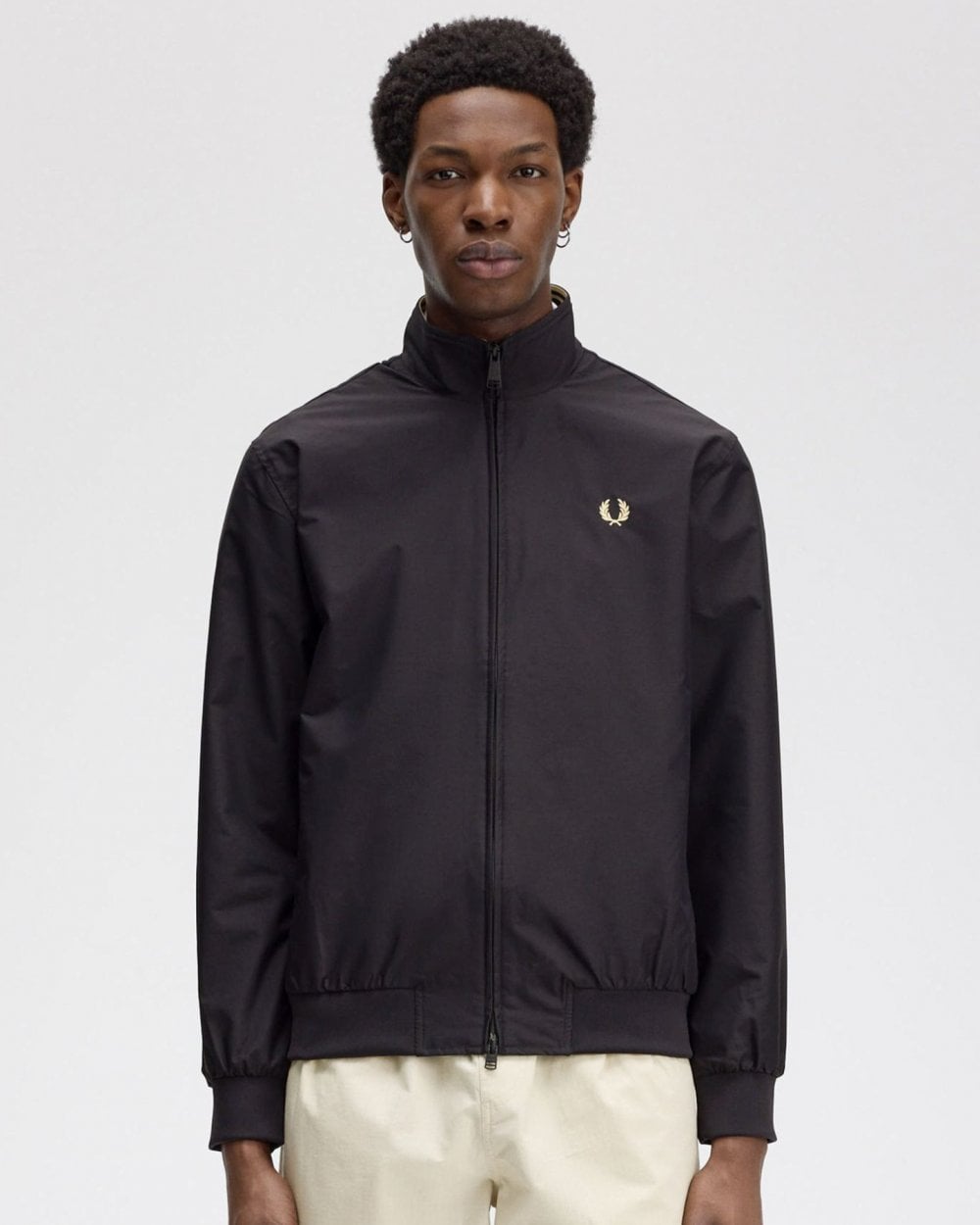 Fred Perry Mens Brentham Jacket - Black 350