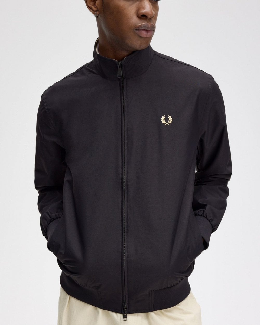 Fred Perry Mens Brentham Jacket - Black 350