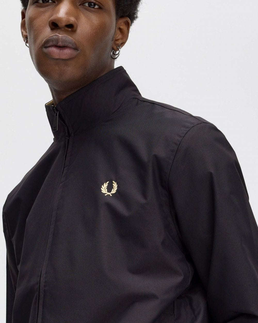 Fred Perry Mens Brentham Jacket - Black 350