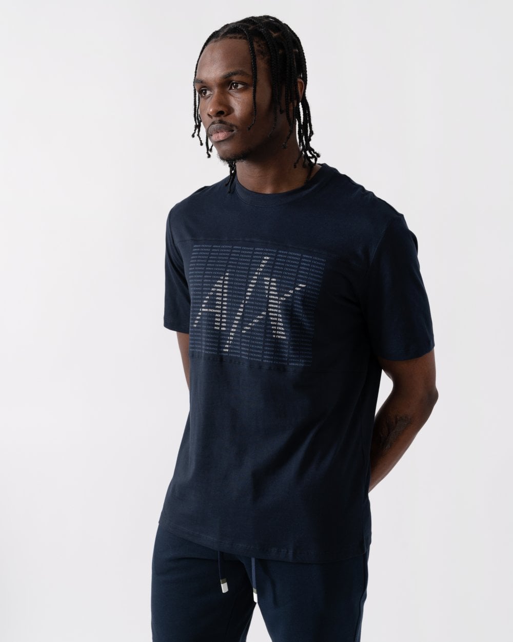 Armani Exchange Armani Exchange Mens Calligram Logo T-Shirt