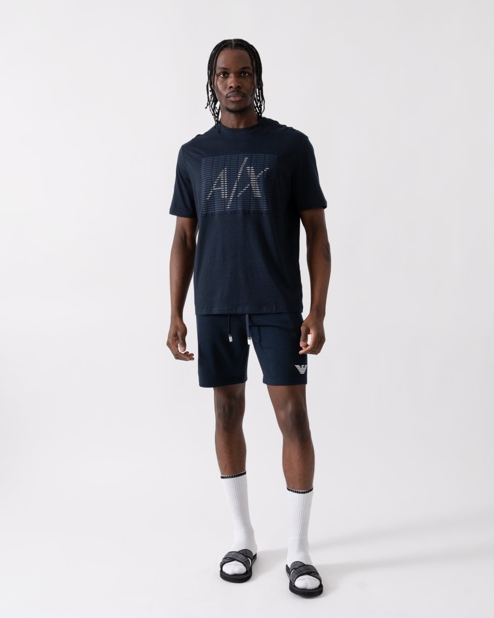 Armani Exchange Armani Exchange Mens Calligram Logo T-Shirt