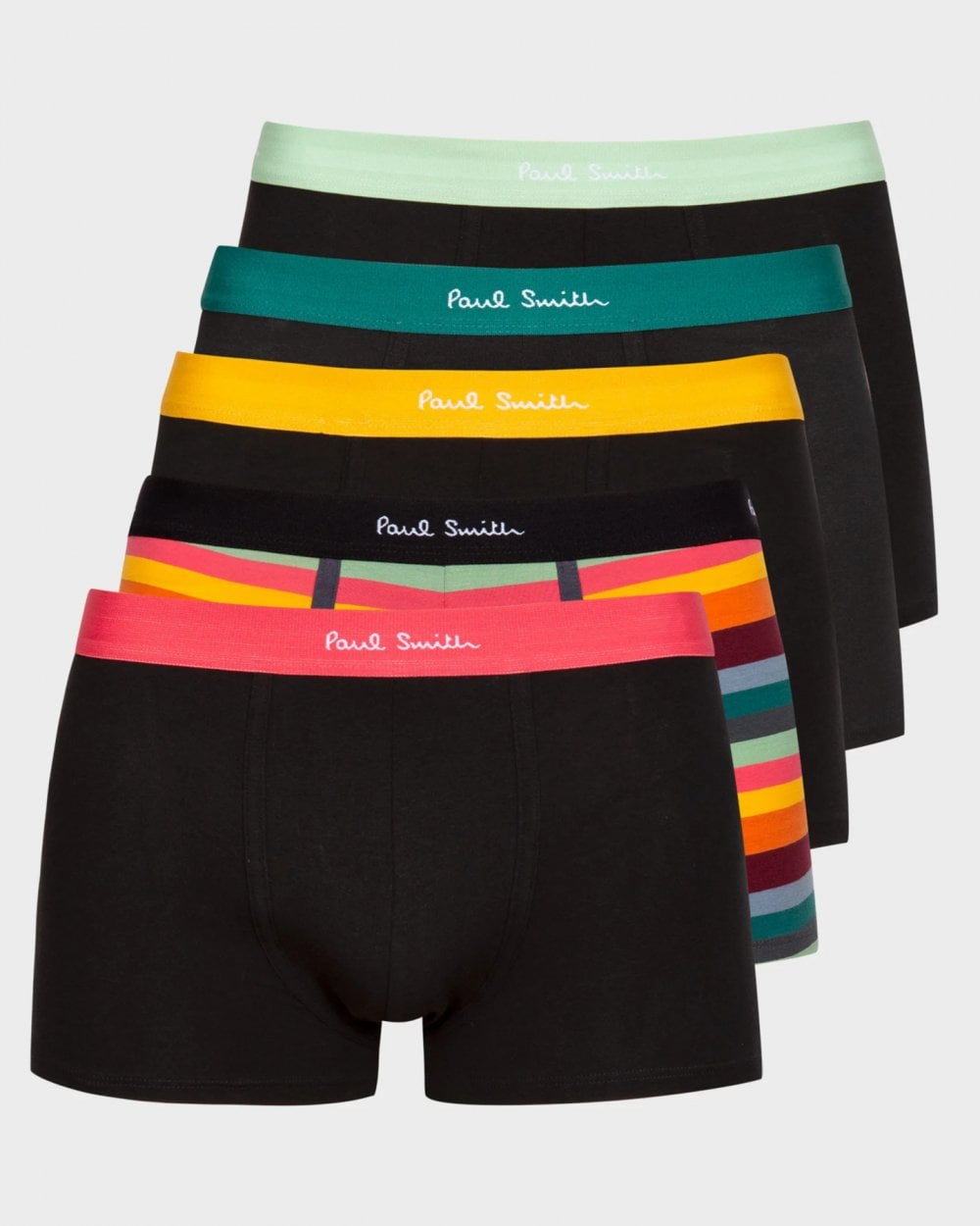 Paul Smith Paul Smith 5-Pack Mens Organic Cotton Artist Stripe Mixed Boxer Briefs