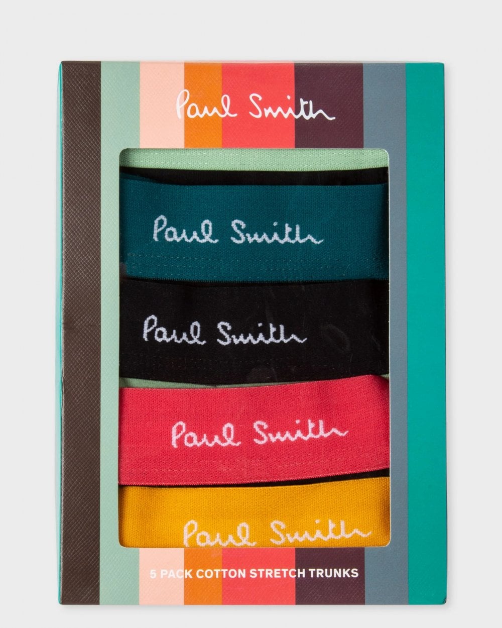 Paul Smith Paul Smith 5-Pack Mens Organic Cotton Artist Stripe Mixed Boxer Briefs