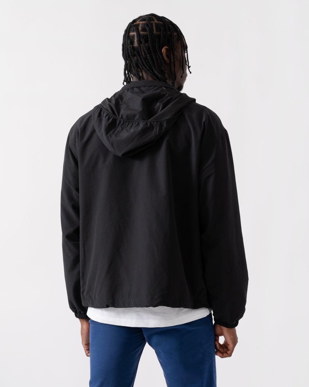 Lacoste Lacoste Mens Short Water-Resistant Jacket with Removable Hood
