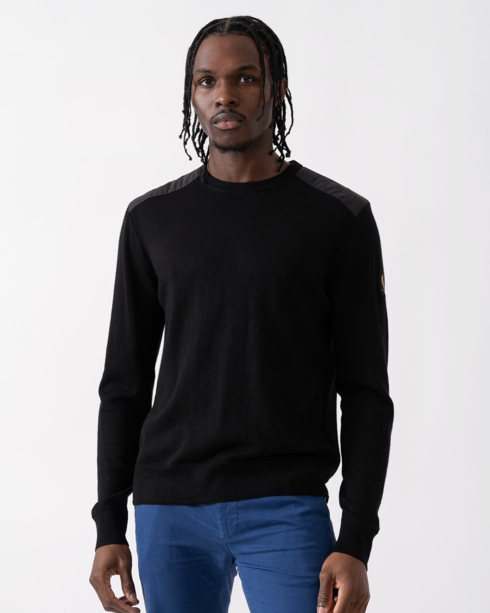 Belstaff Kerrigan Mens Merino Wool Crew Neck Jumper