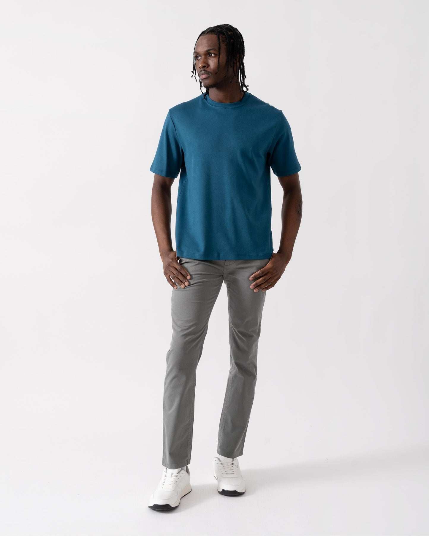 Oliver Sweeney Palmela Mens Crew Neck T-Shirt - Petrol