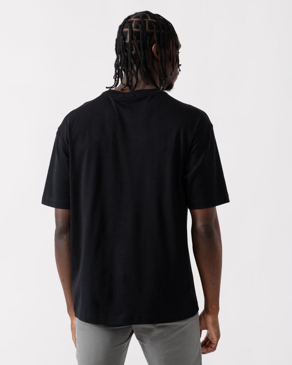 BOSS Green Tee Mirror 1 Mens Graphic Print T-Shirt - Black 001