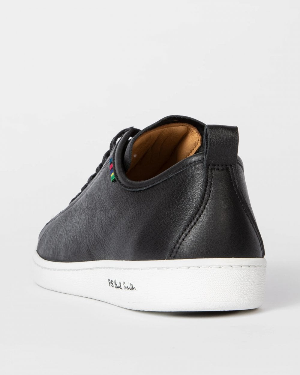 Paul Smith Miyata Mens Calf Leather Trainers - 79 Black/White