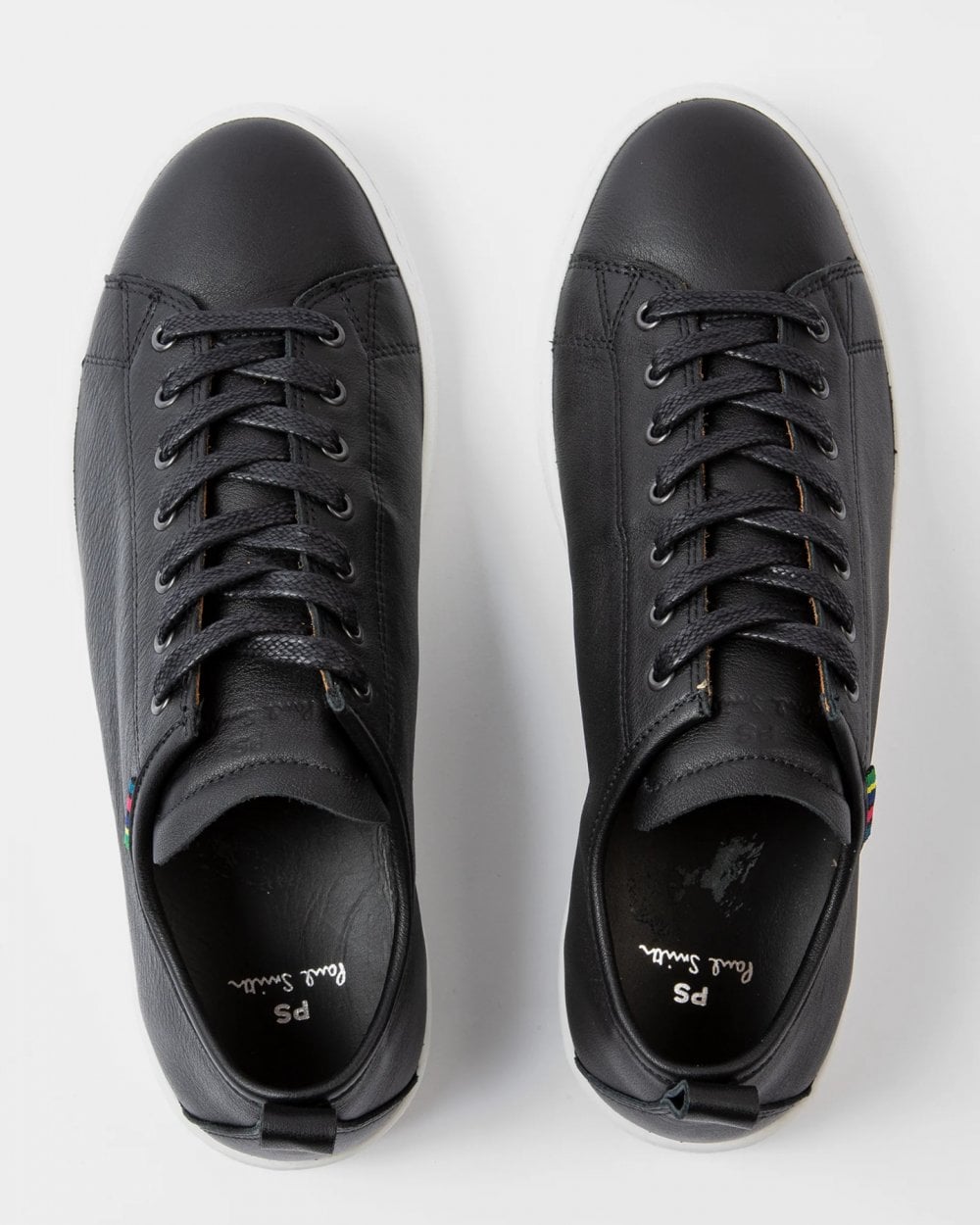 Paul Smith Miyata Mens Calf Leather Trainers - 79 Black/White