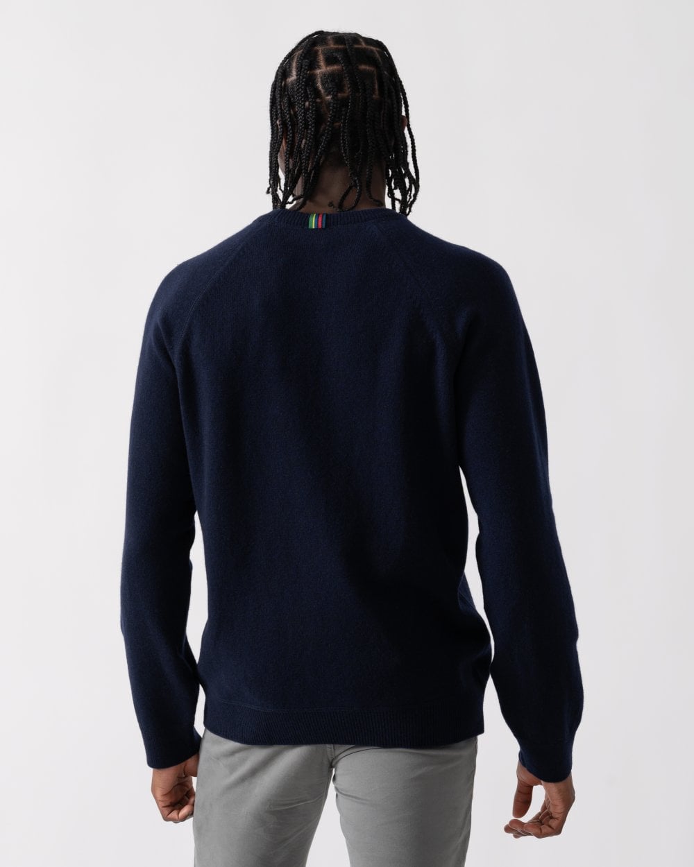 PS Paul Smith Mens Merino Wool Raglan Jumper - 49 Very Dark Navy