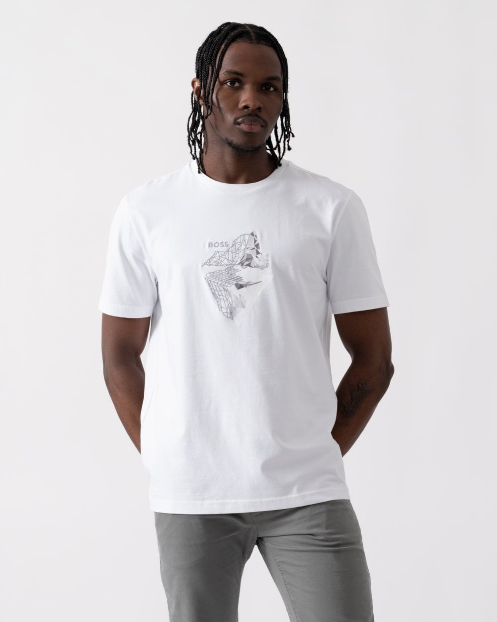 BOSS Green Tee 8 Mens Graphic Print T-Shirt