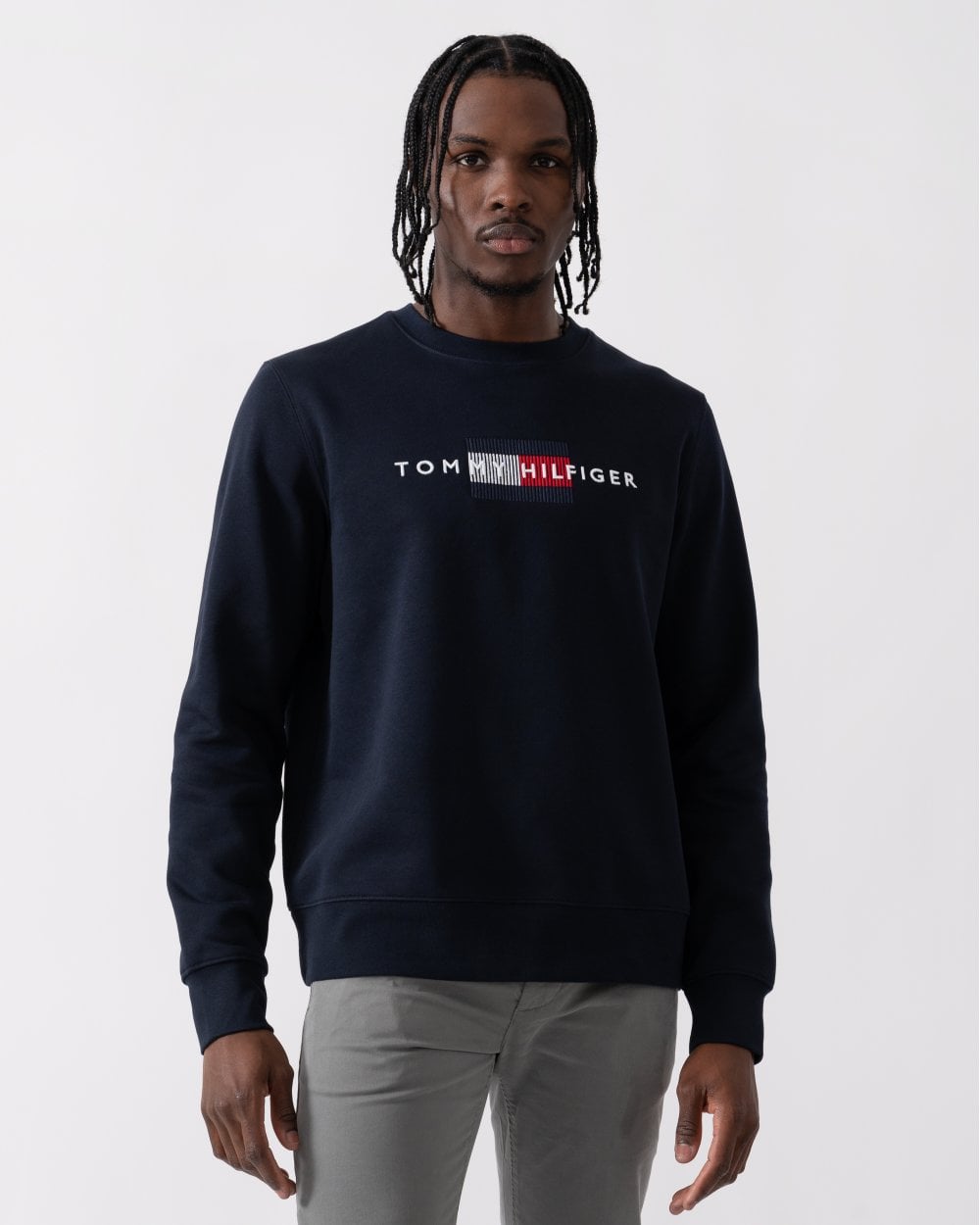 Tommy Hilfiger Tommy Hilfiger Hilfiger Flag Embroidered Mens Sweatshirt