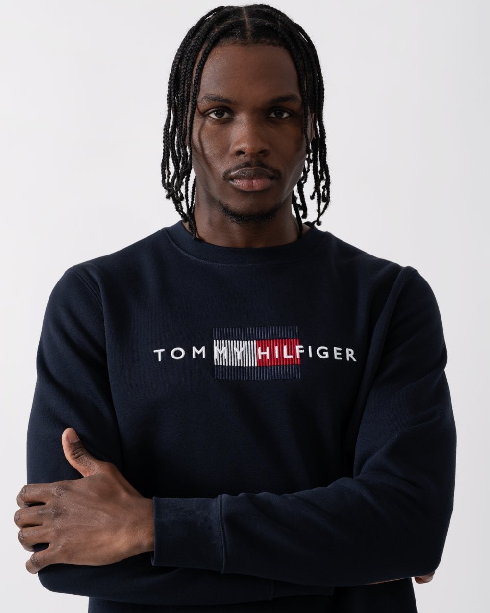 Tommy Hilfiger Tommy Hilfiger Hilfiger Flag Embroidered Mens Sweatshirt