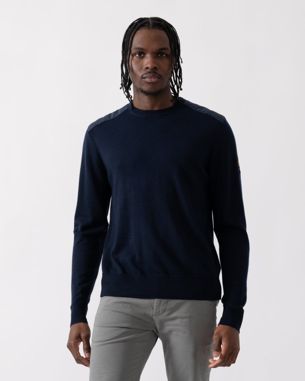 Belstaff Kerrigan Mens Merino Wool Crew Neck Jumper