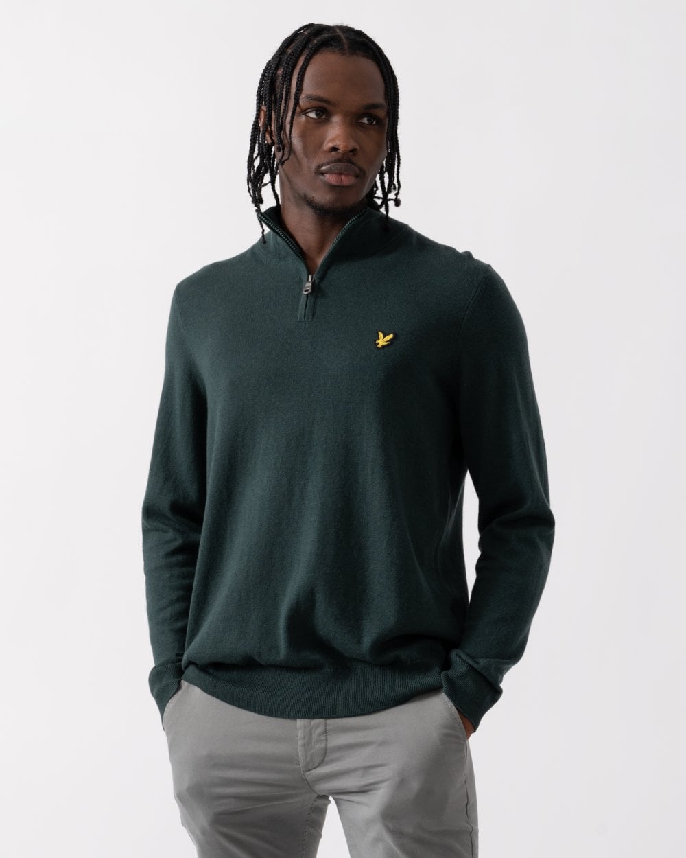 Lyle & Scott Cotton Merino Mens Quarter Zip Jumper