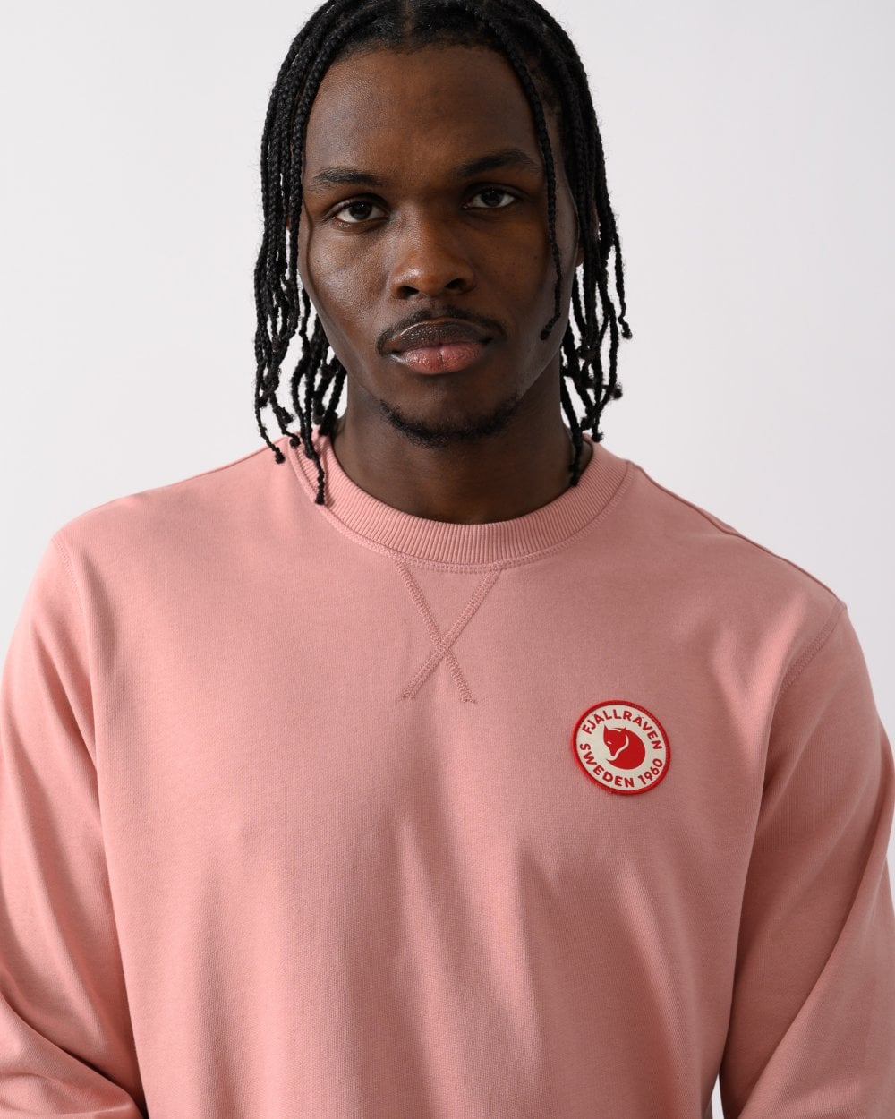 Fjallraven 1960 Logo Badge Mens Sweatshirt - Dusty Rose 300