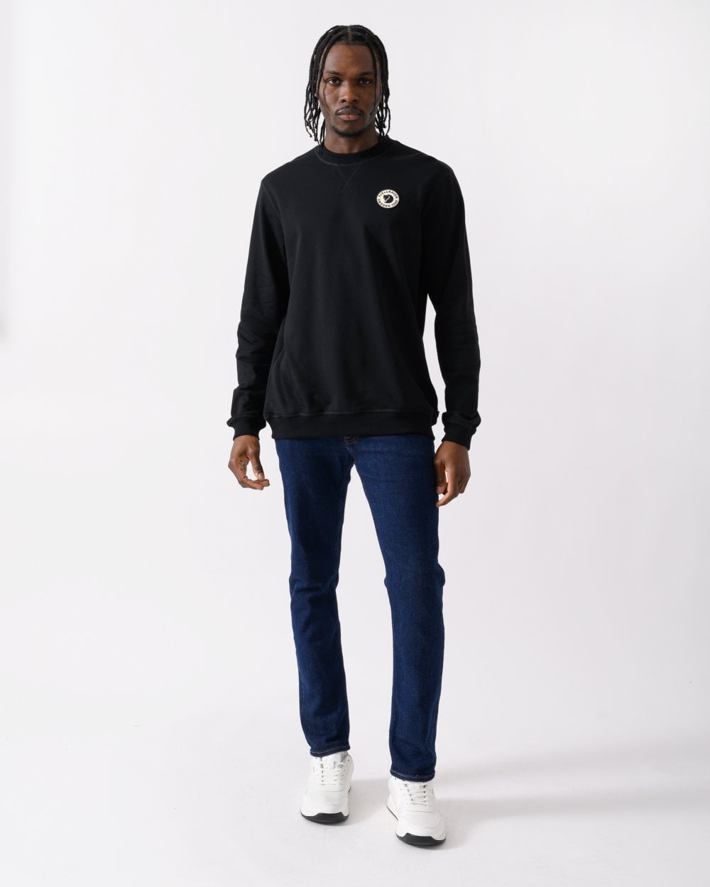 Fjallraven 1960 Logo Badge Mens Sweatshirt - Black 550
